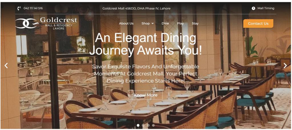 Elegant Dining restaurant website